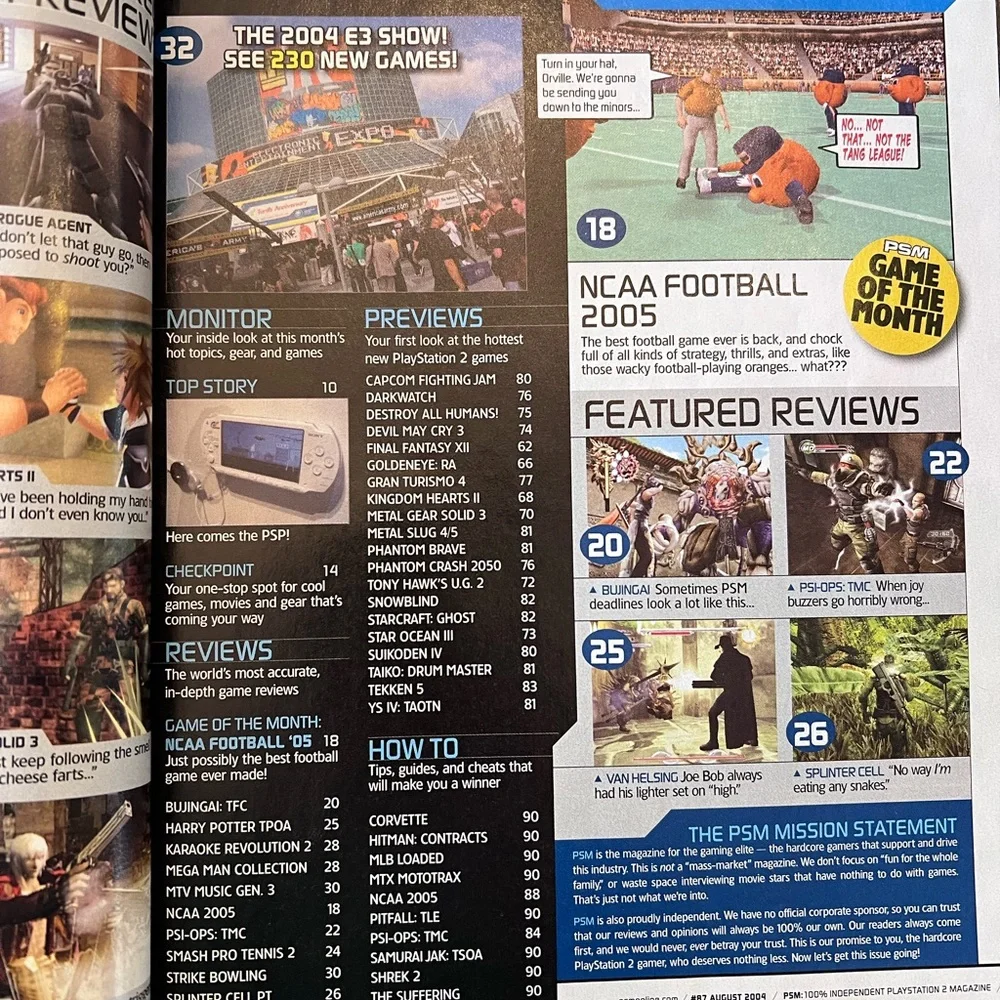 RARE PSM Playstation Magazine # 87 Aug 2004 GTA San Andreas Volume 8 Blue Cover
